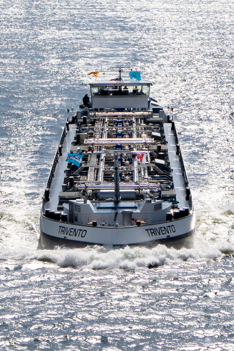 Trivento Mariliq op het water tijdens proefvaart