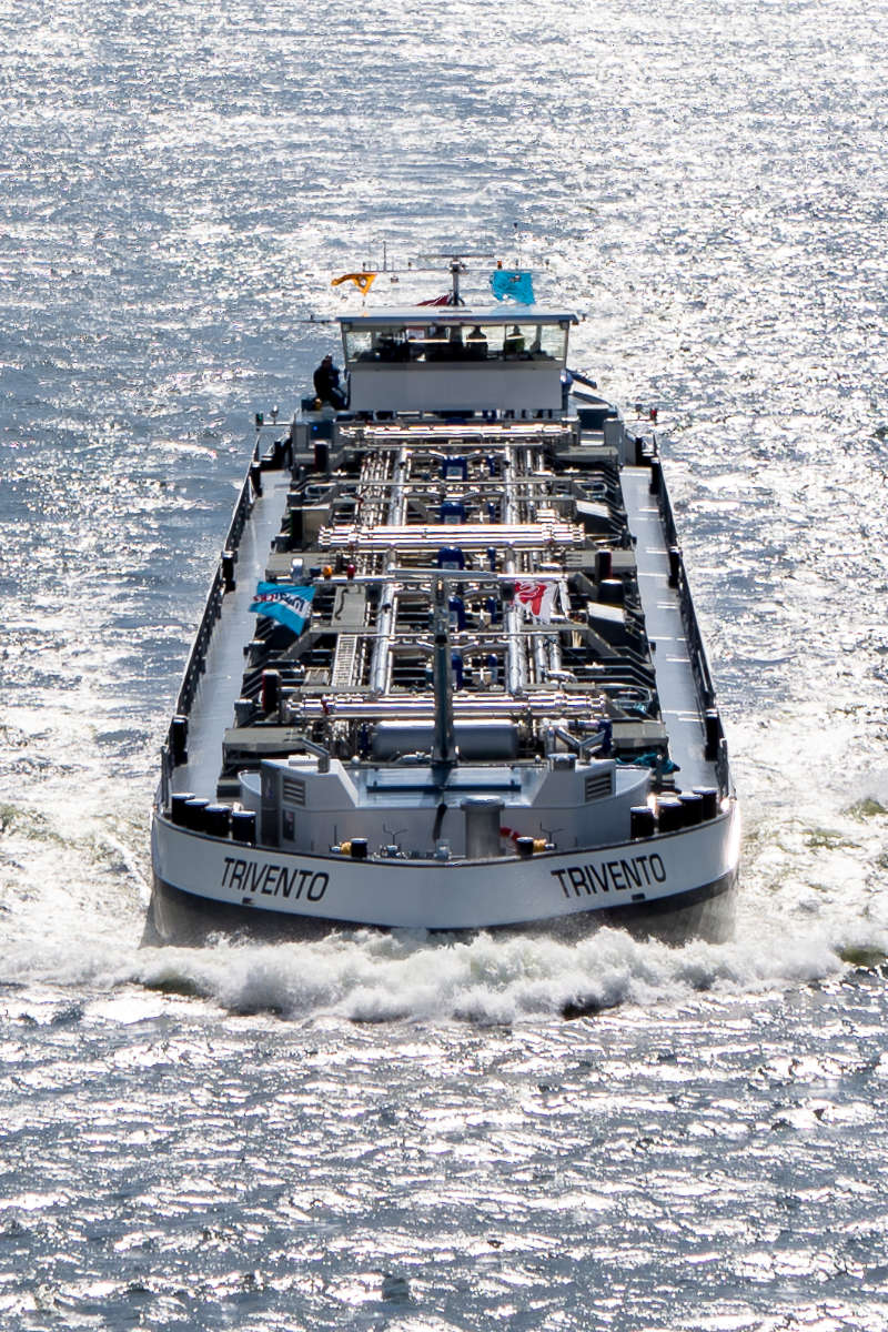 Trivento Mariliq op het water tijdens proefvaart
